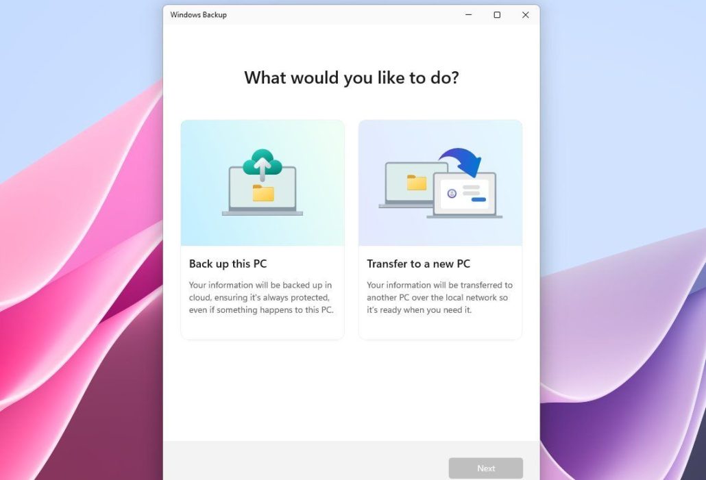 Windows Backup برای سازمانها